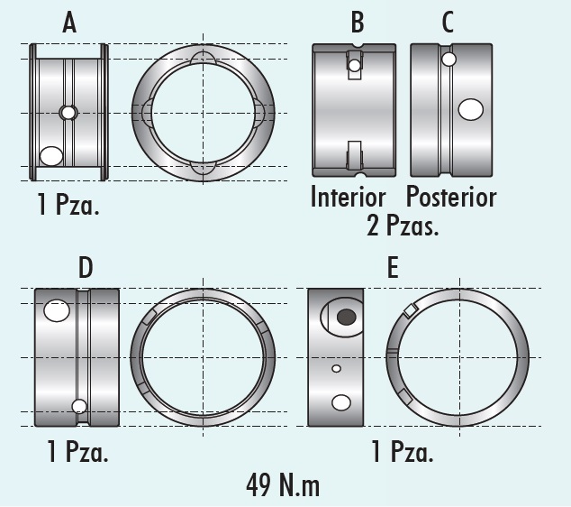 COJINETES DE BANCADA MORESA